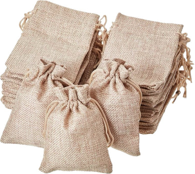 Small Burlap Drawstring Gift Bag